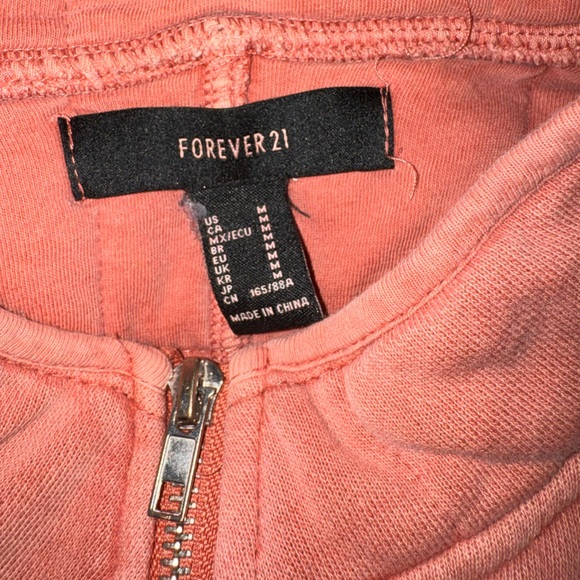 Forever 21 Medium Coral Zip-Up Jacket - Picture 5 of 5